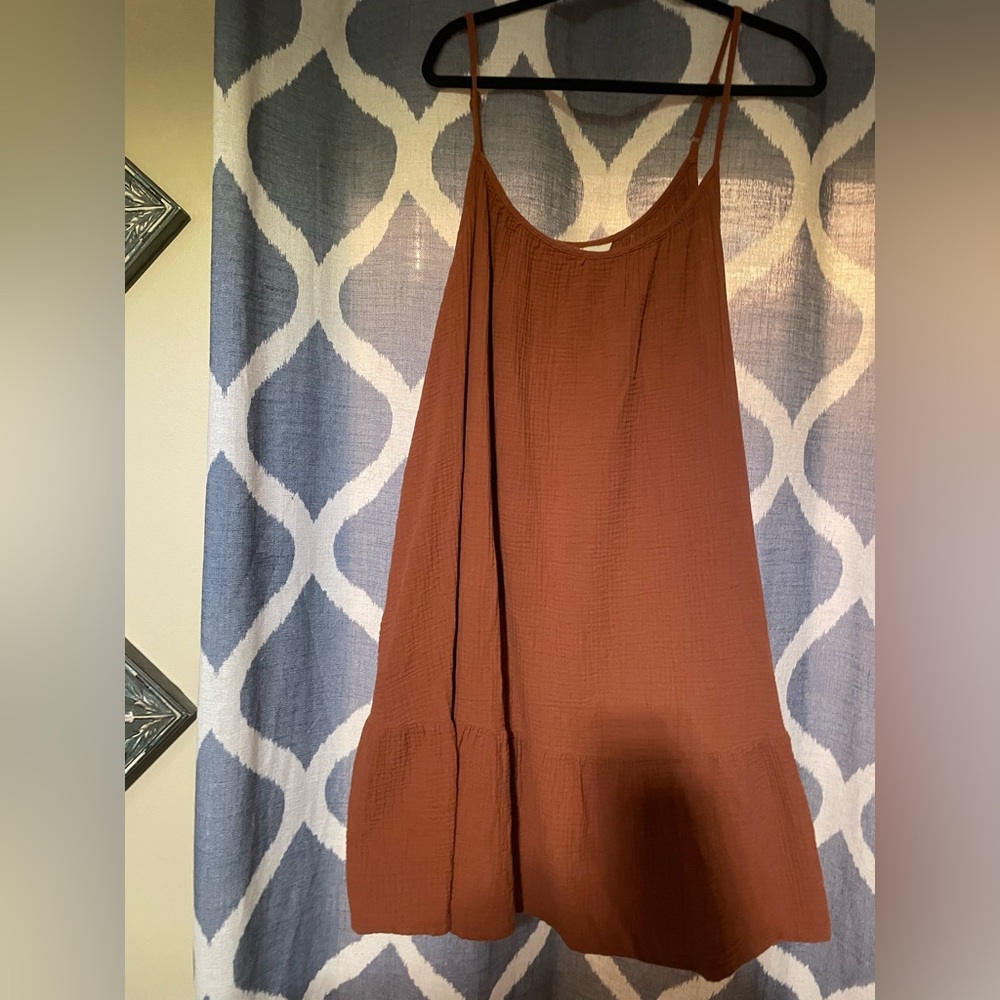 Burnt orange Universal thread linen dress